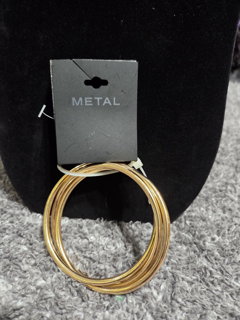 Gold-Tone Stacked Bangle Bracelet Set